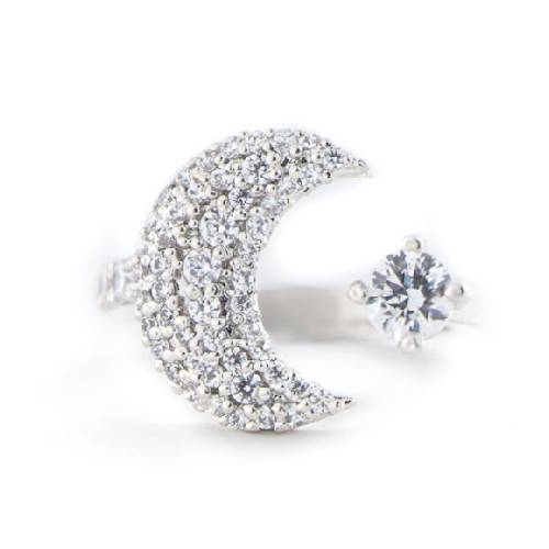 Reegalia Celestial Radiance Ring – 925 Silver with CZ Embellishments