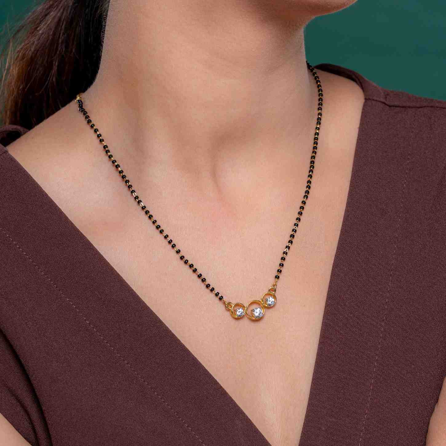 Reegalia Radiant Circles 925 Sterling Silver Mangalsutra Set