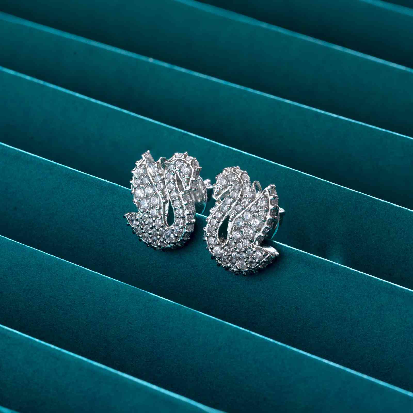 925 Sterling Silver Designer “S” Shape Stud Earrings