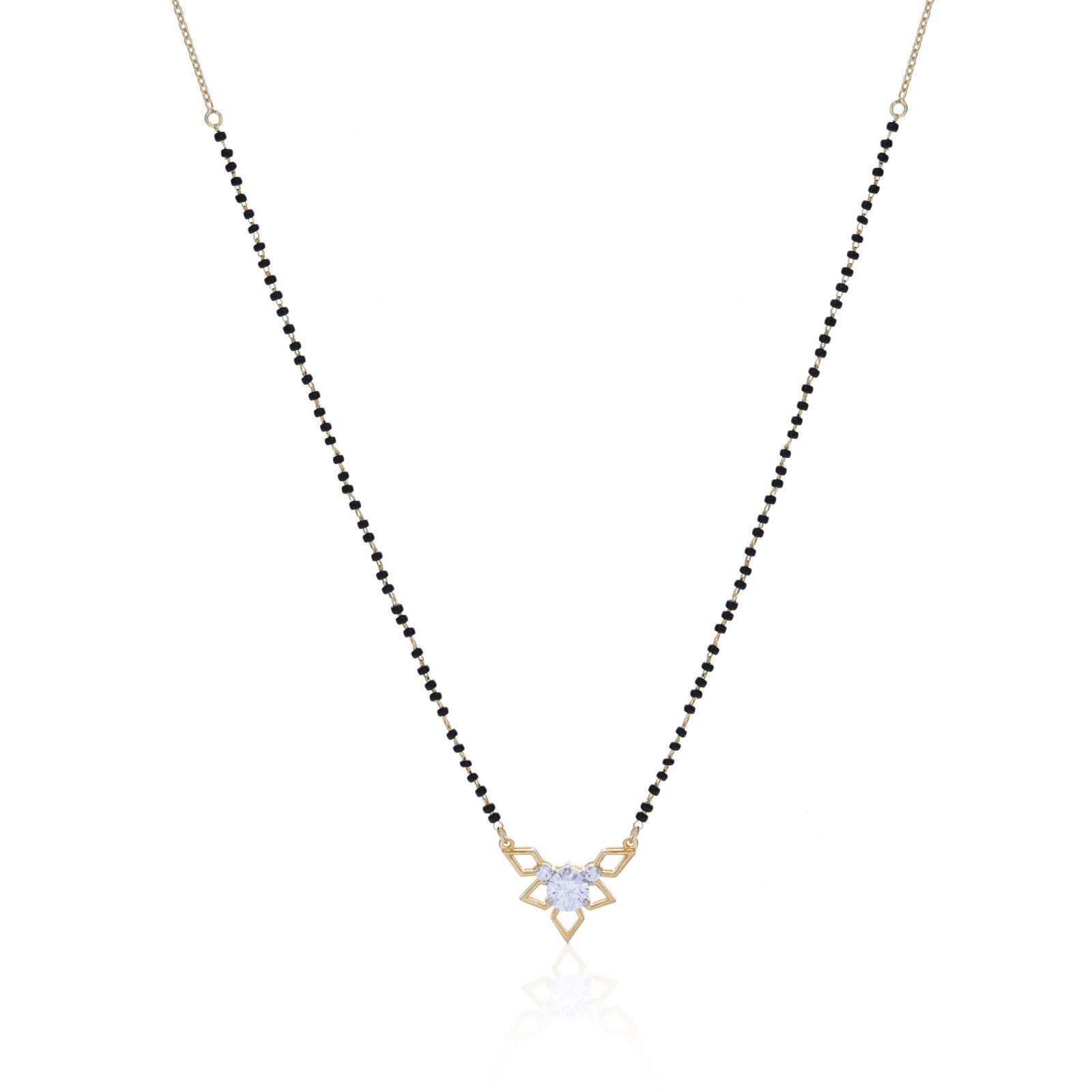 Reegalia Starburst Charm 925 Sterling Silver Mangalsutra Set