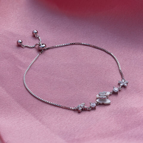 Reegalia Enchanted Butterfly 925 Silver Bracelet.