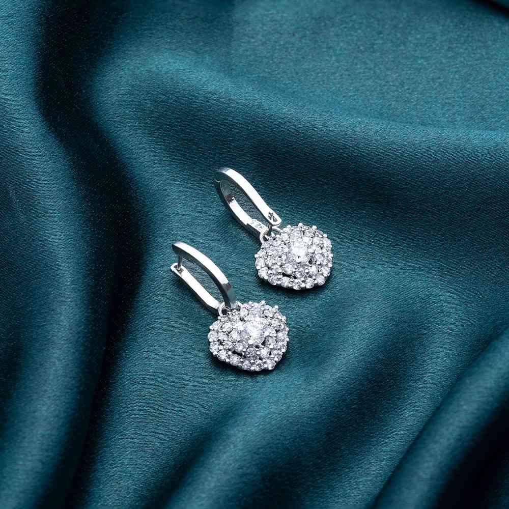 Reegalia Aurora Sparkle Drop Earrings – 925 Silver.