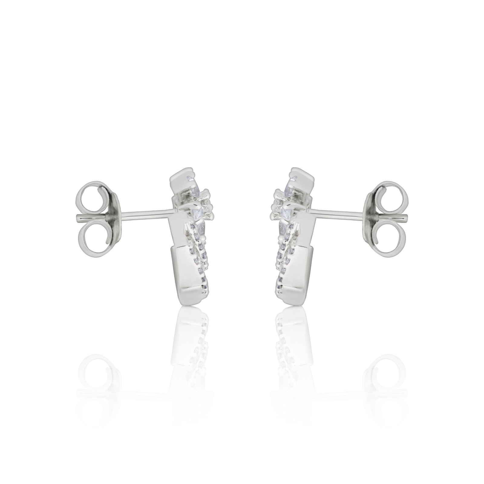 925 Sterling Silver Floral Lace Mangalsutra with Matching Earrings